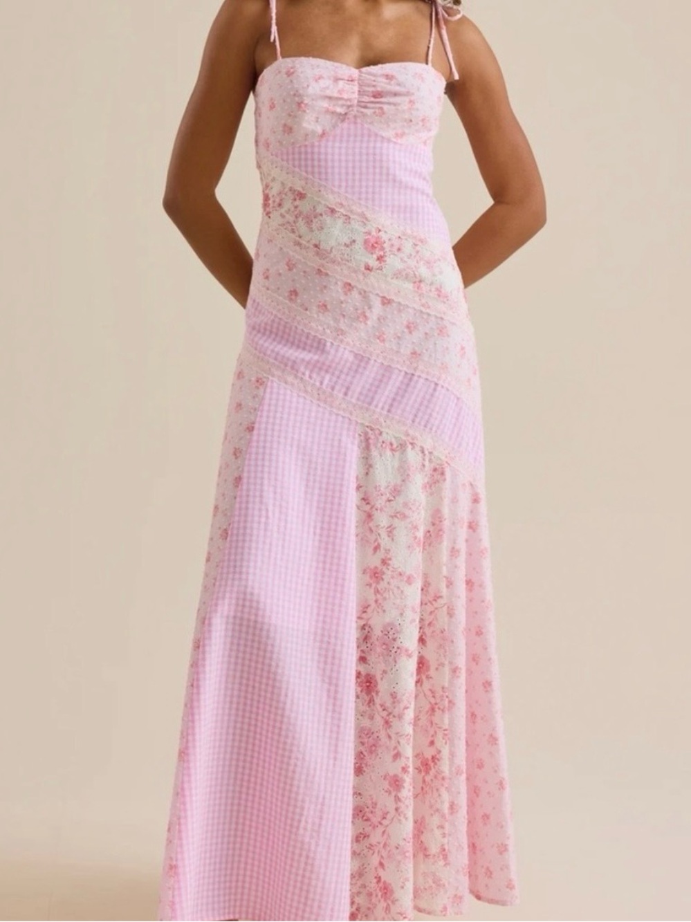 NEW Altar’d State Luciana Pink Floral Maxi Dress Size Large NWT